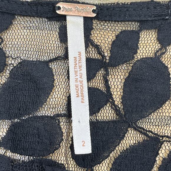 Free People Whimsygoth Mini Dress Size 2 Witchy Grunge Asymmetric Dark Romantic - Picture 4 of 12